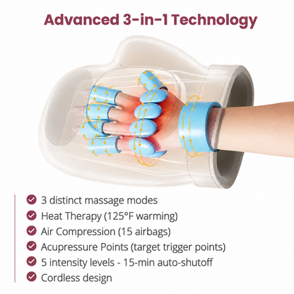 Hand Recovery Massager + Heat Therapy
